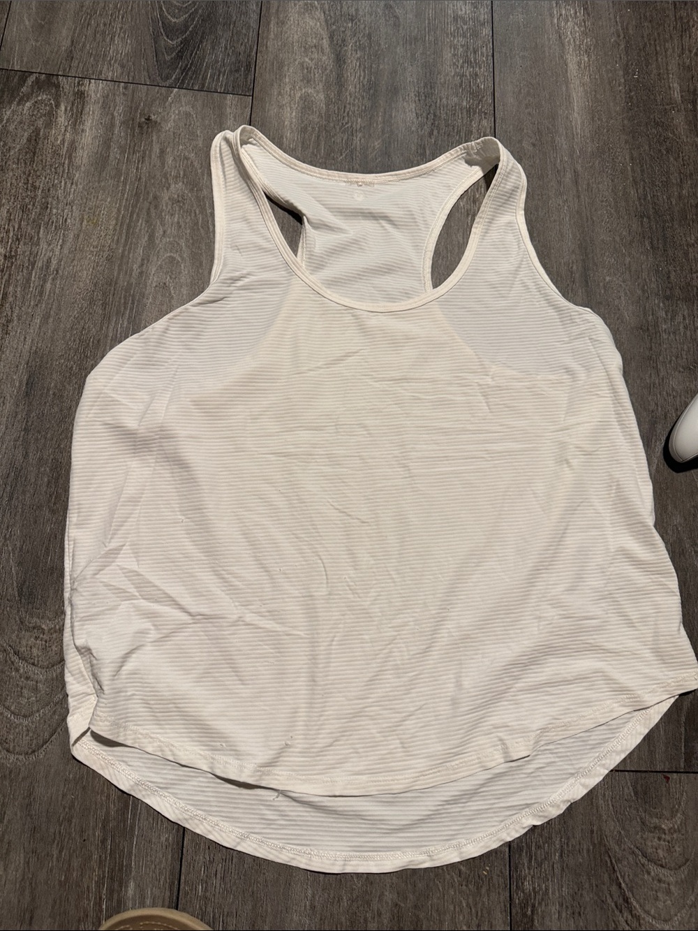 Women’s Racerback Tank Top in Off-White
